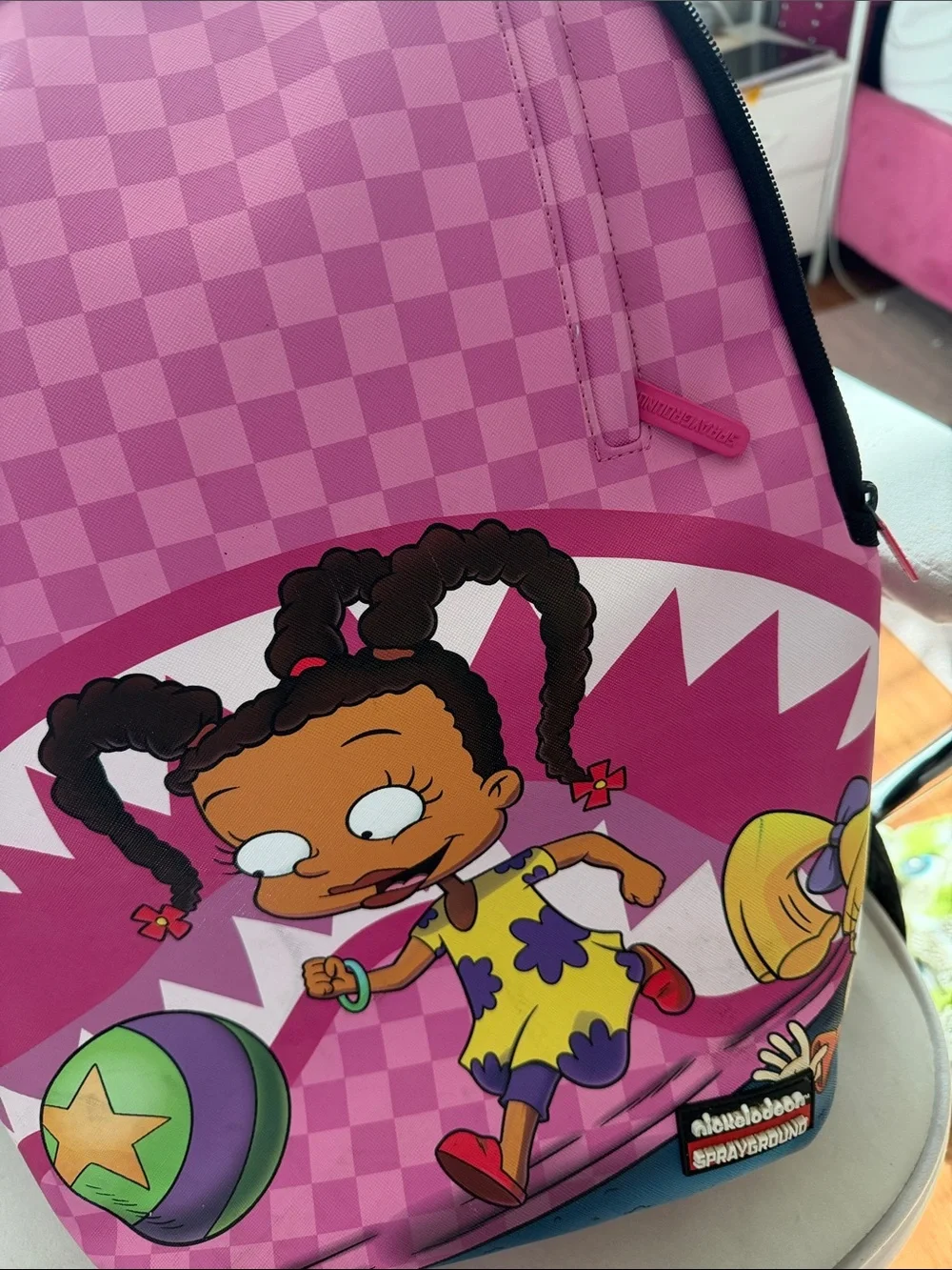 Sprayground Pink Checkerboard Rugrats Susie Backpack